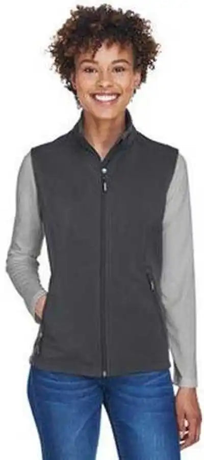 Core 365 Ce701w Ladies’ Cruise Two-layer Fleece Bonded Softshell Vest - Carbon