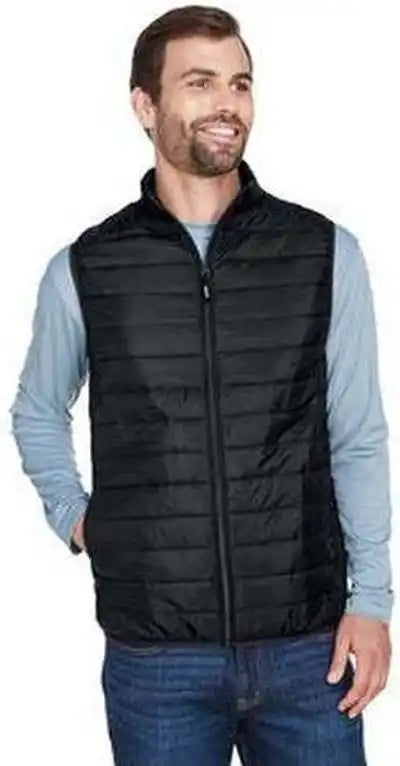 Core 365 Ce702 Men’s Prevail Packable Puffer Vest - Black