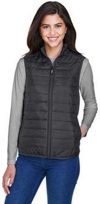 Core 365 Ce702w Ladies’ Prevail Packable Puffer Vest - Carbon