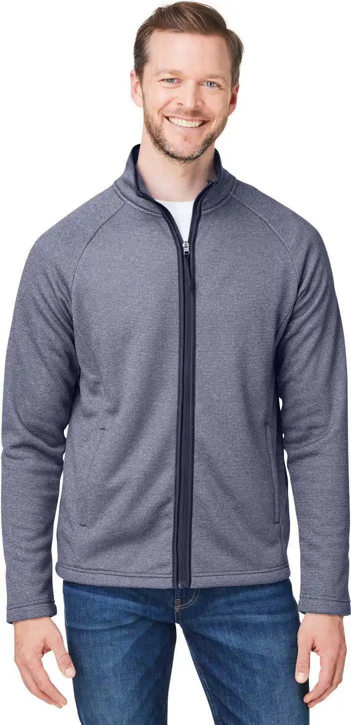 Core 365 Ce72 Men’s Venture Heathered Stripe Full-zip - Clsc Navy