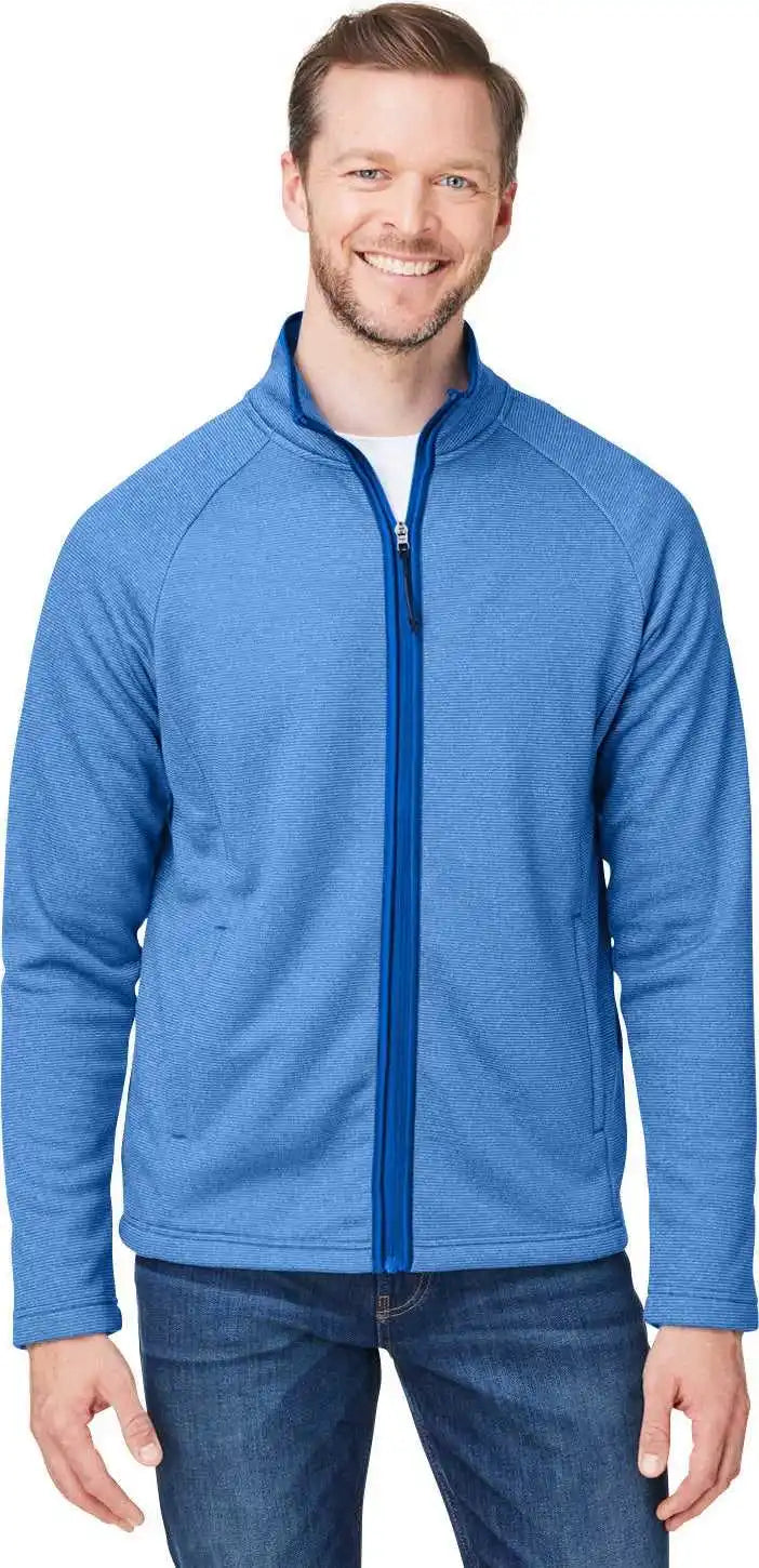 Core 365 Ce72 Men’s Venture Heathered Stripe Full Zip True Royal