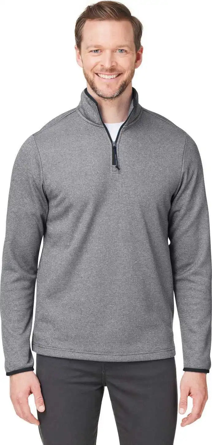 Core 365 Ce73 Men’s Venture Heathered Stripe Quarter Zip Black