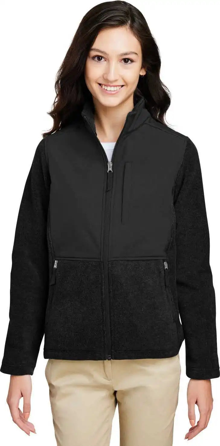 Core 365 Ce890w Ladies’ Journey Summit Hybrid Full-zip - Black