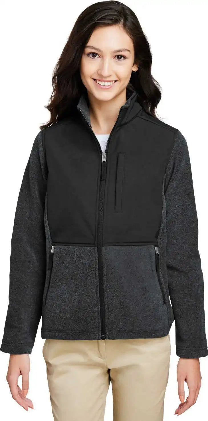 Core 365 Ce890w Ladies’ Journey Summit Hybrid Full Zip Hth Chrcoal
