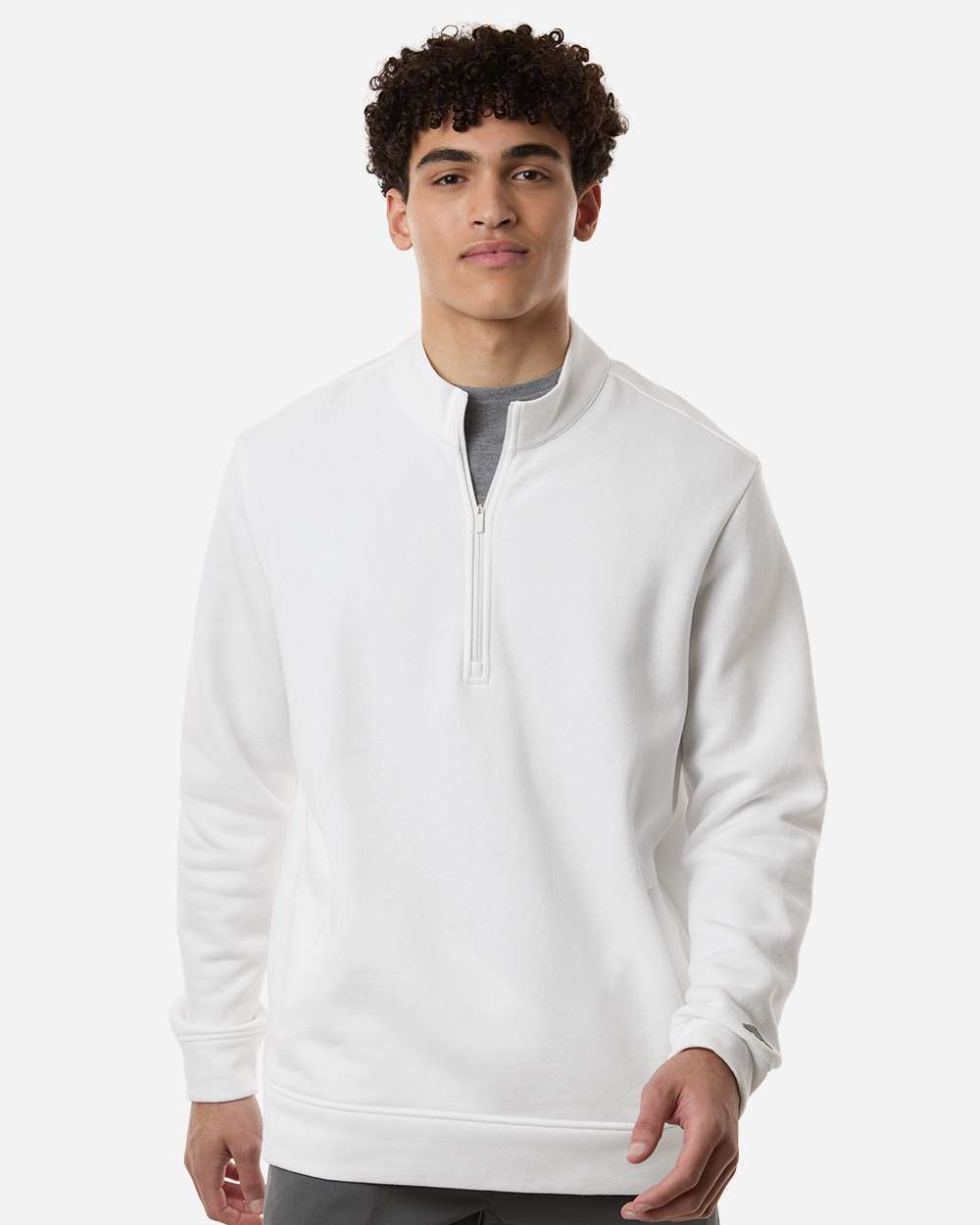 Core White Men's Elevated Fleece Quarter-Zip Pullover - A721