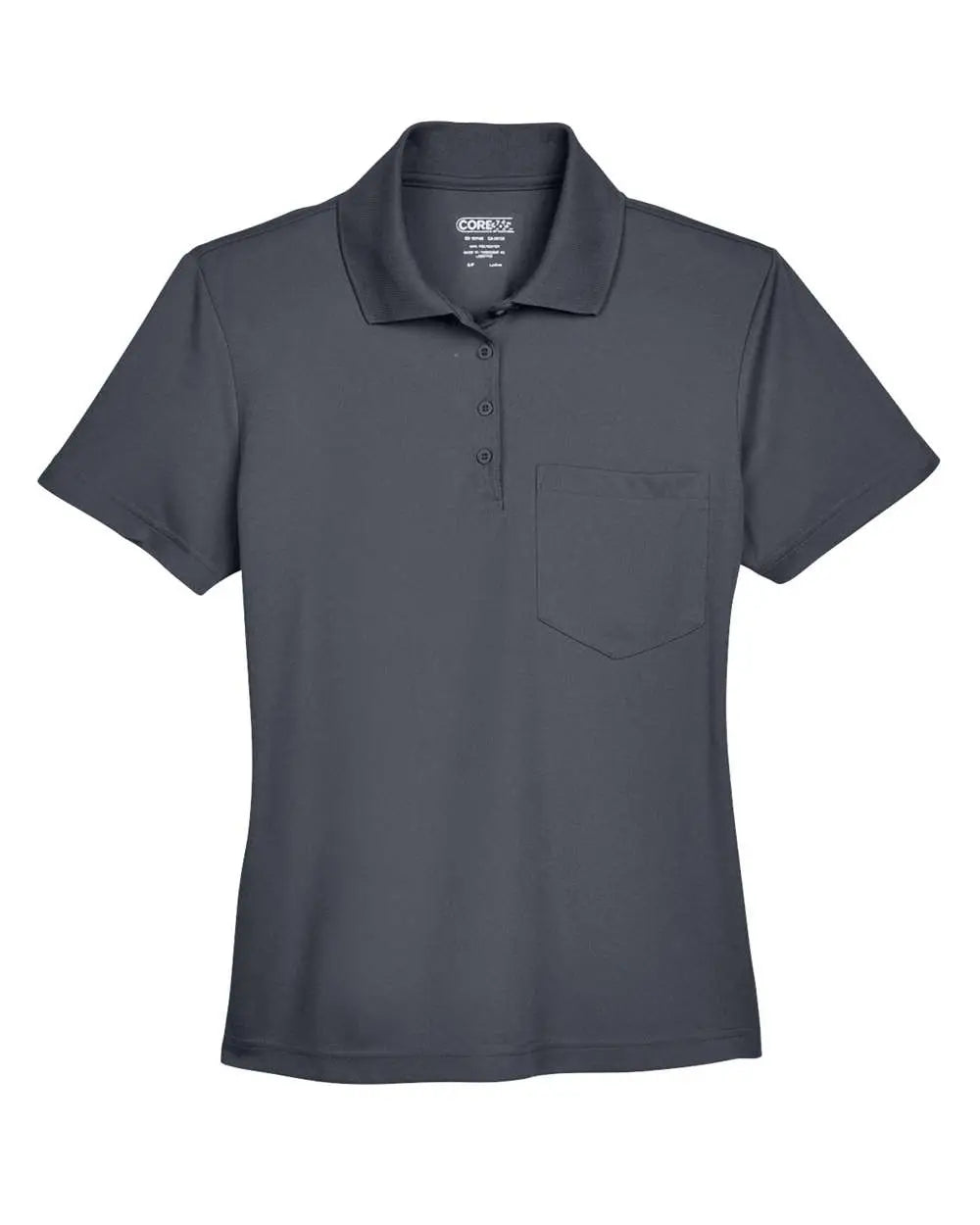 Core365 78181p Women’s Origin Performance Piquã Polo with Pocket - Carbon