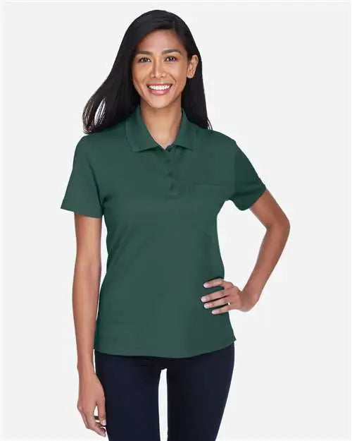 Core365 78181p Women’s Origin Performance Piquã Polo with Pocket - Forest
