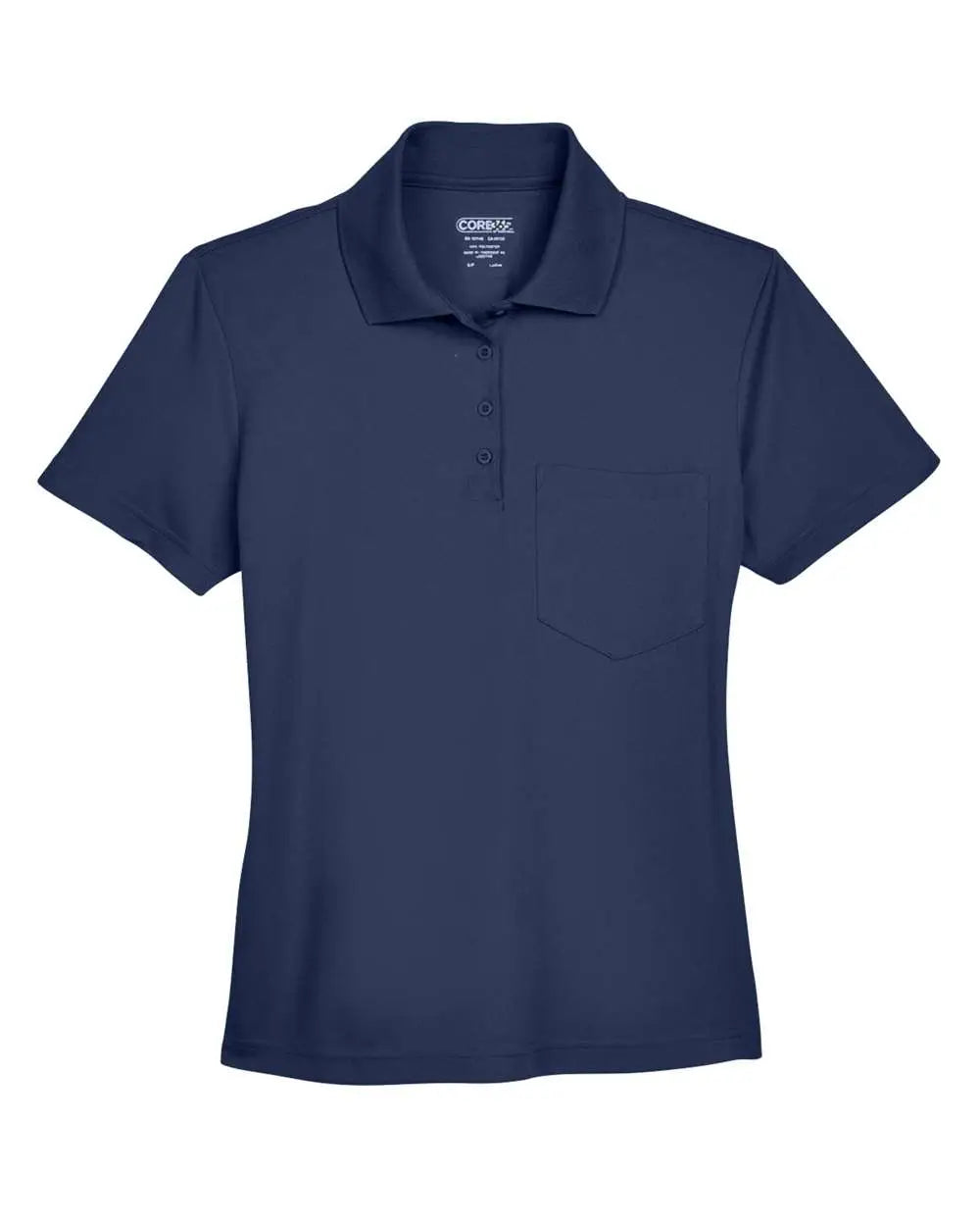 Core365 78181p Women’s Origin Performance Piquã Polo with Pocket - Classic Navy