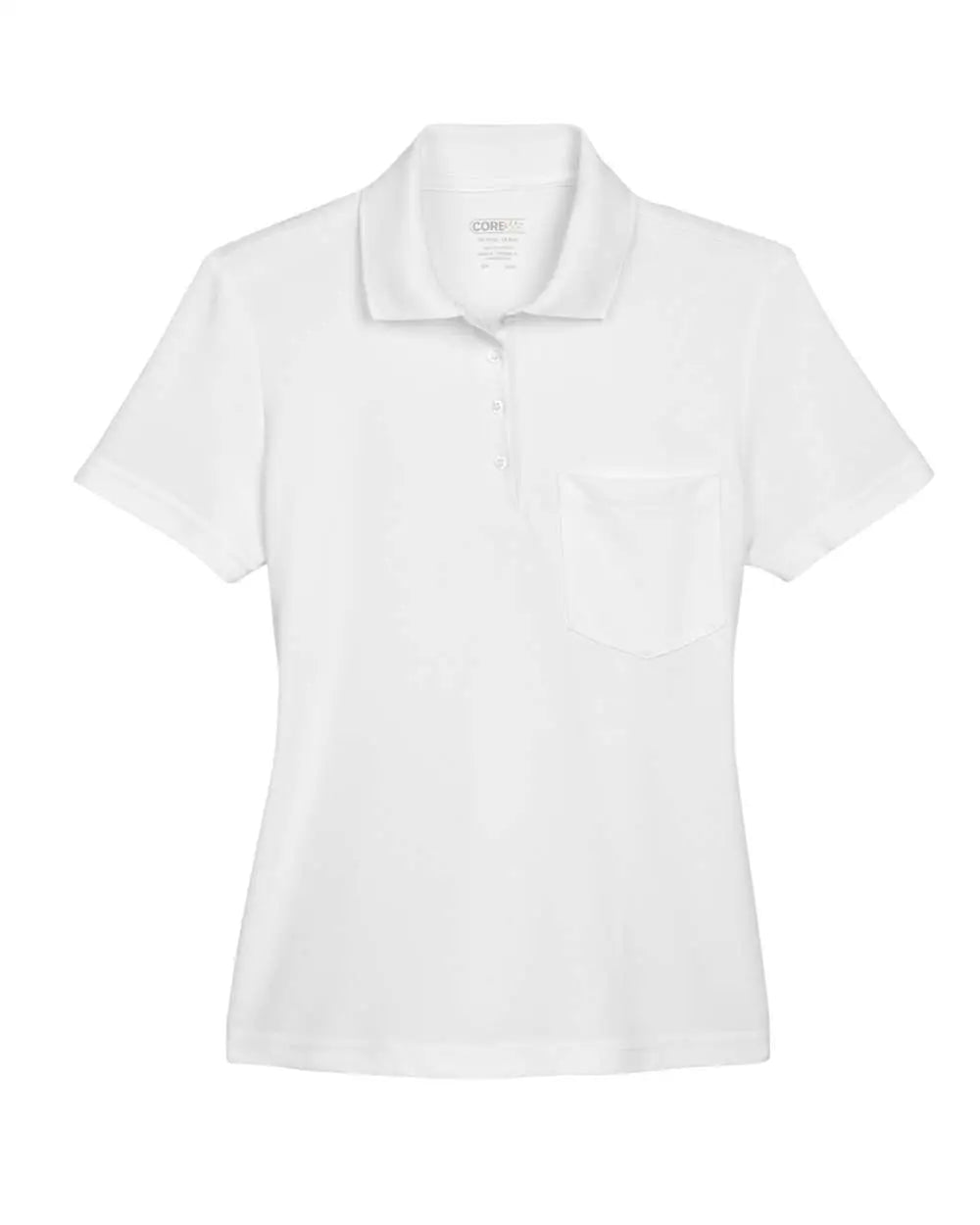 Core365 78181p Women’s Origin Performance Piquã Polo with Pocket - White