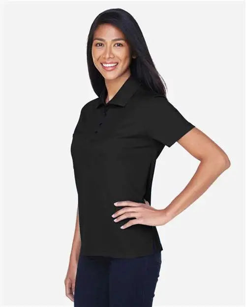 Core365 78181p Women’s Origin Performance Piqué Polo with Pocket - Black