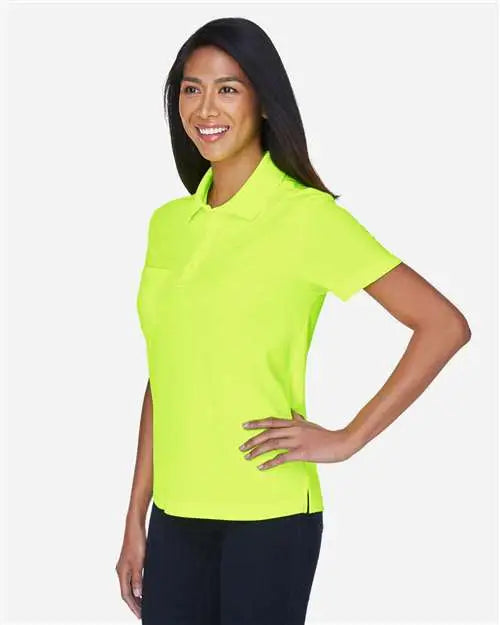 Core365 78181p Women’s Origin Performance Piqué Polo with Pocket - Safety Yellow
