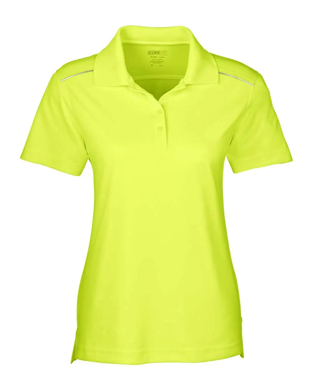 Core365 78181r Women’s Radiant Performance Piquã Polo with Reflective Piping - Safety Yellow