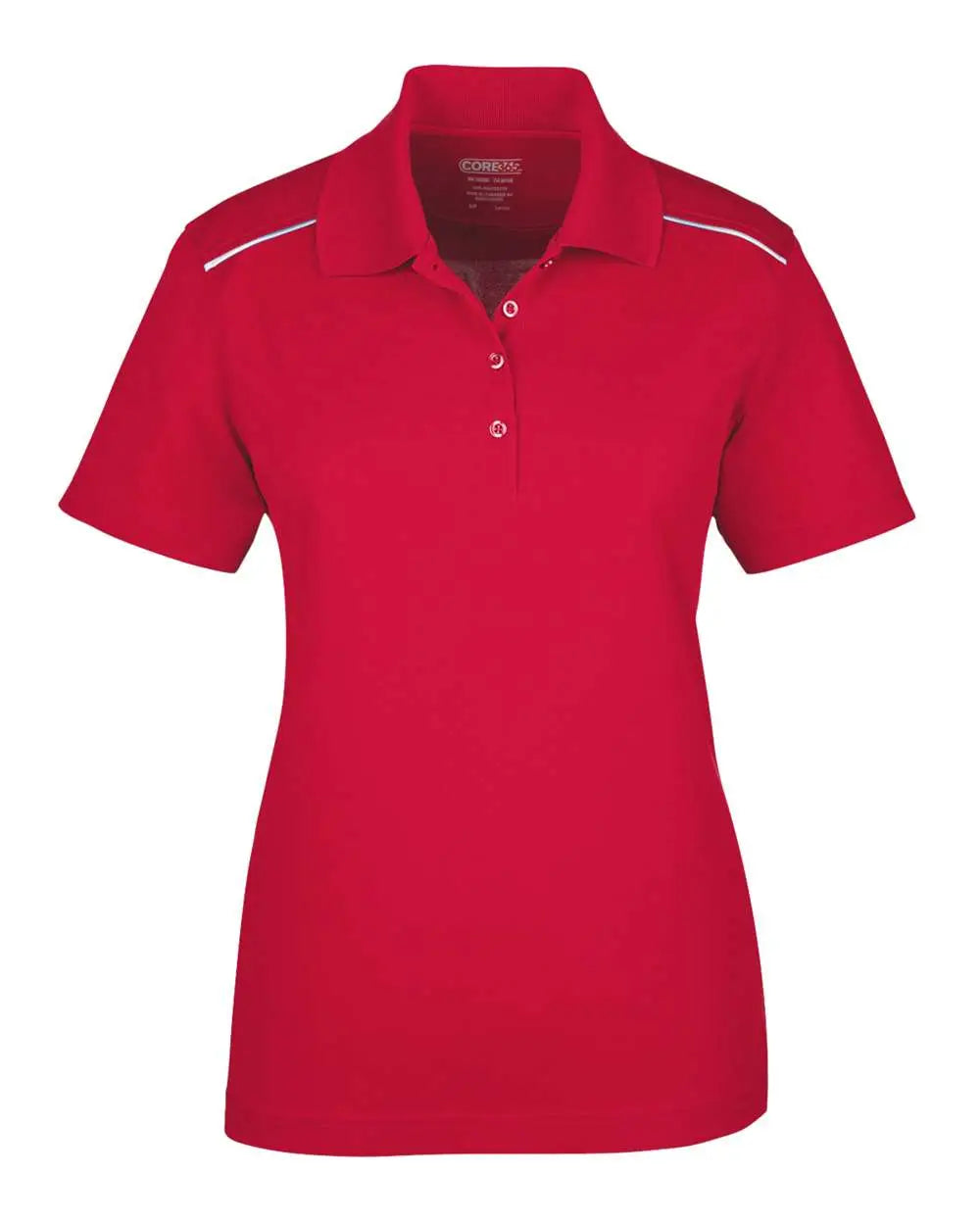 Core365 78181r Women’s Radiant Performance Piqué Polo with Reflective Piping - Classic Red - Xs