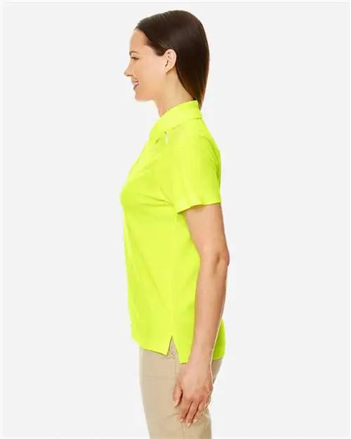 Core365 78181r Women’s Radiant Performance Piqué Polo with Reflective Piping - Safety Yellow