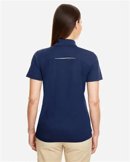Core365 78181r Women’s Radiant Performance Piqué Polo with Reflective Piping - Classic Navy