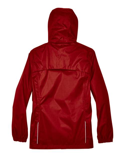 Core365 78185 Women’s Climate Seam-sealed Lightweight Variegated Ripstop Jacket - Classic Red