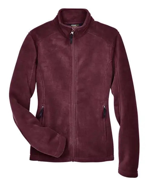 Core365 78190 Women’s Journey Fleece Jacket - Burgundy