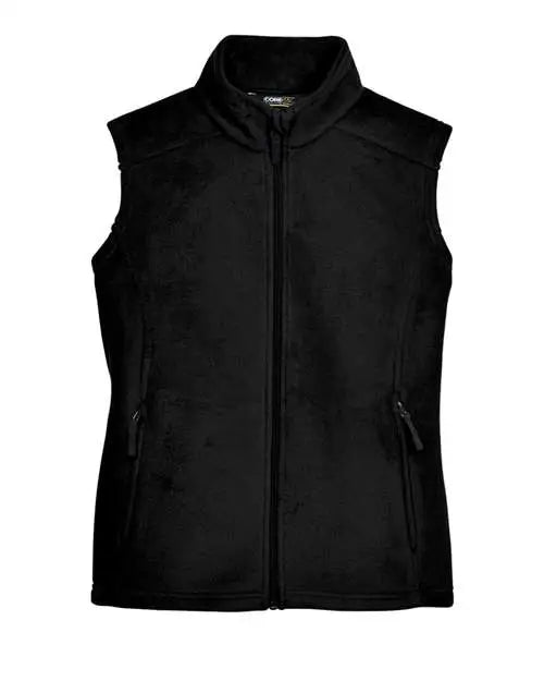 Core365 78191 Women’s Journey Fleece Vest - Black