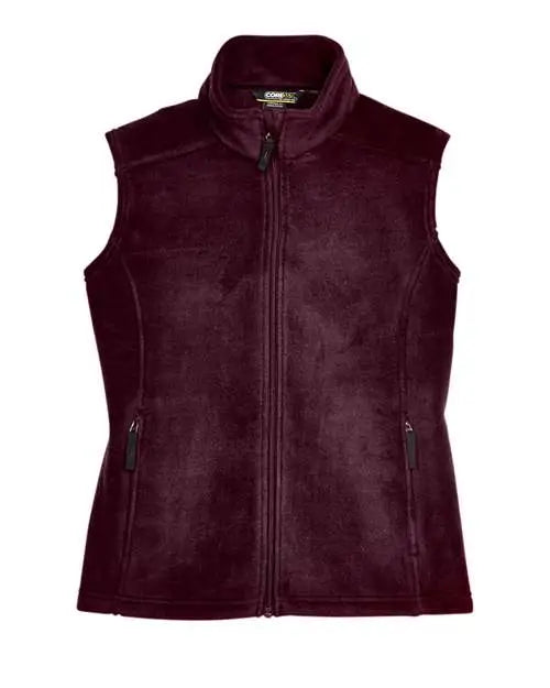 Core365 78191 Women’s Journey Fleece Vest - Burgundy