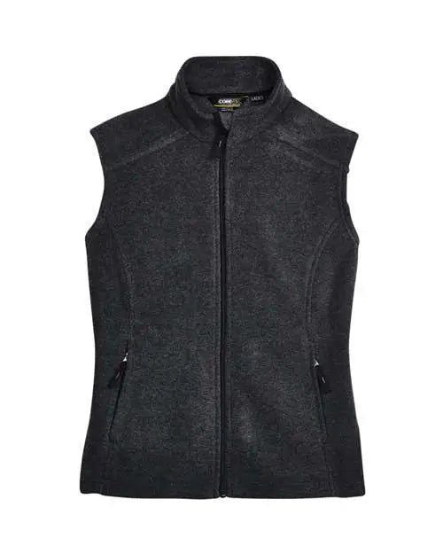 Core365 78191 Women’s Journey Fleece Vest - Heather Charcoal