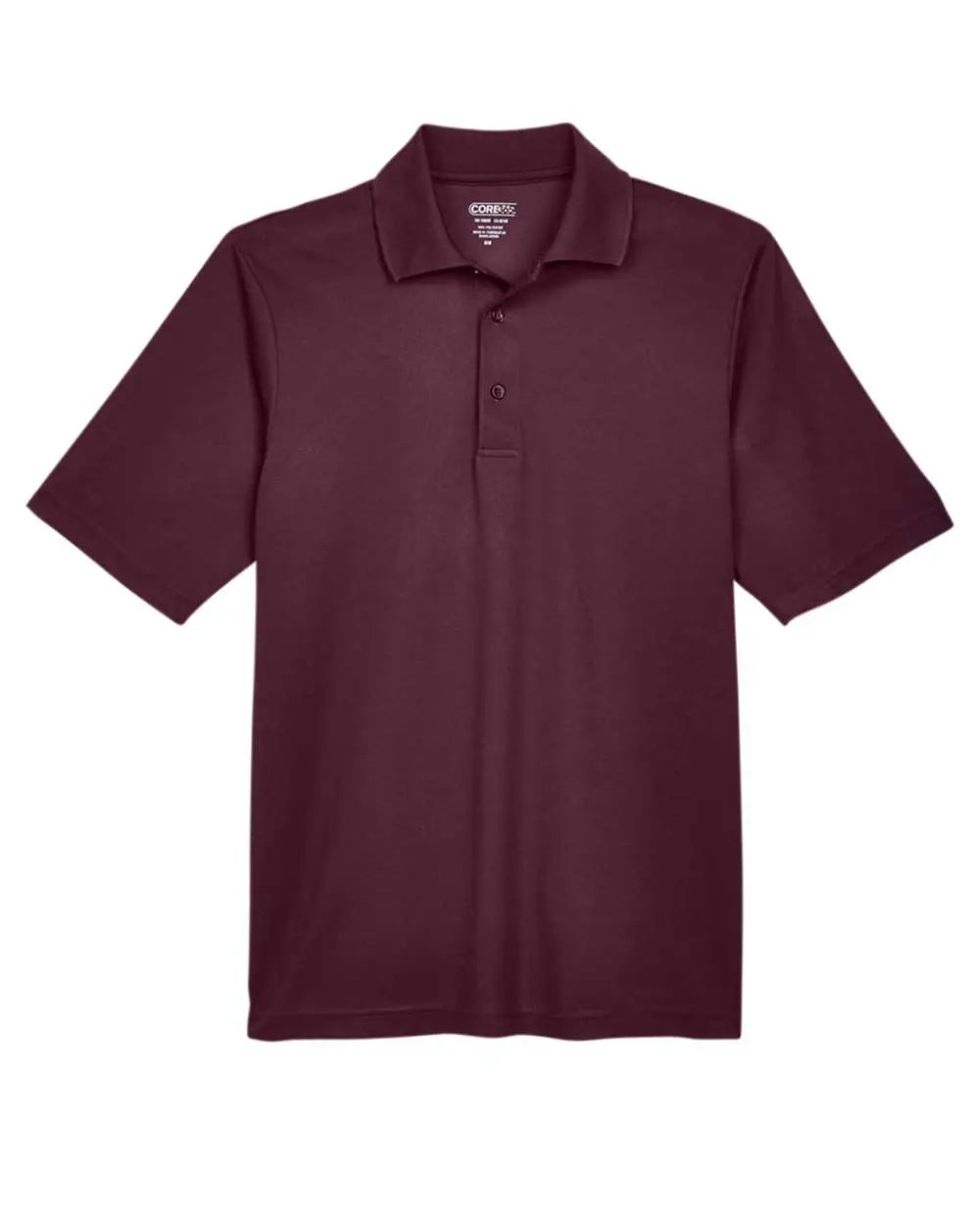 Core365 88181 Men’s Origin Performance Piquã Polo - Burgundy