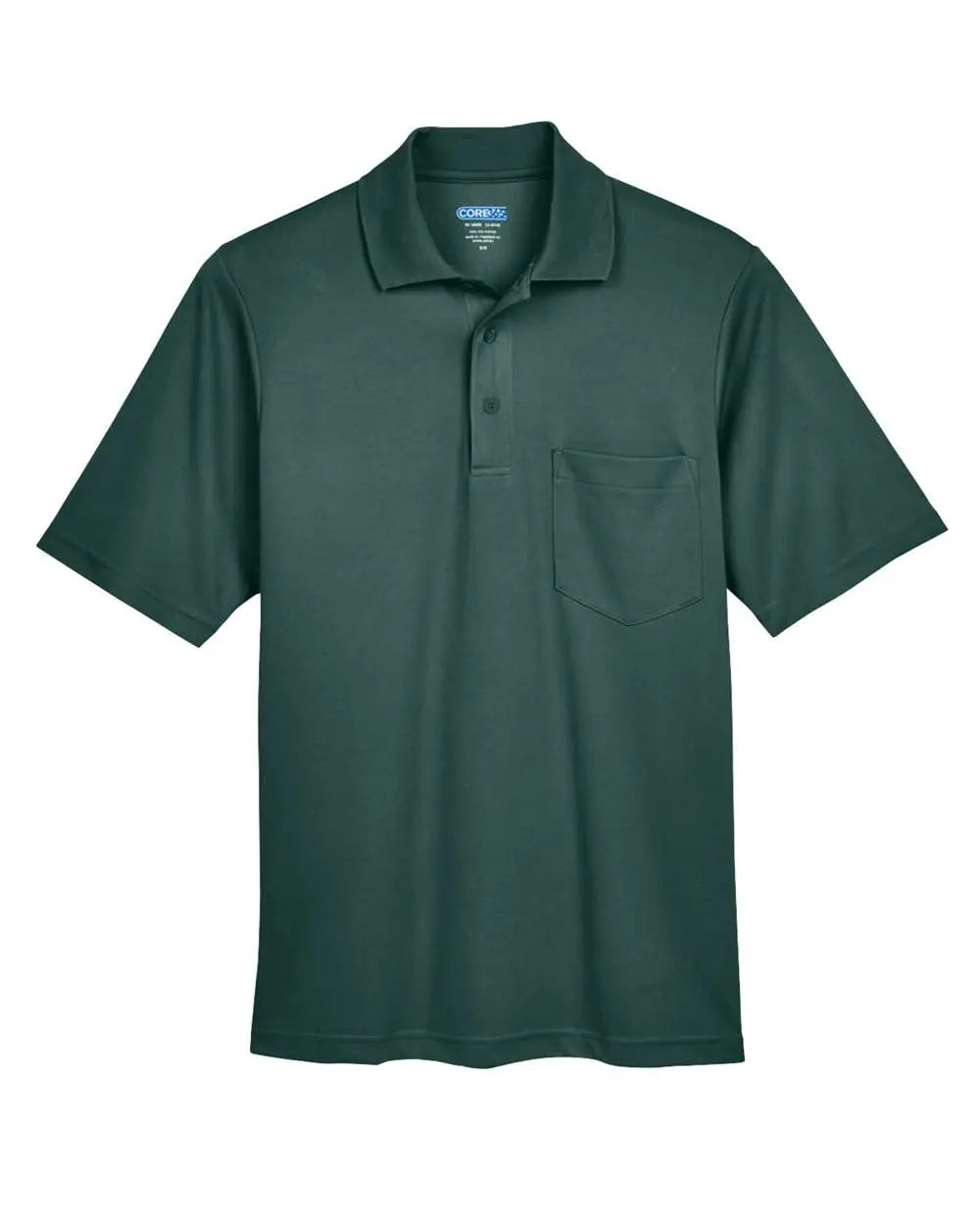 Core365 88181p Men’s Origin Performance Piquã Polo with Pocket - Forest