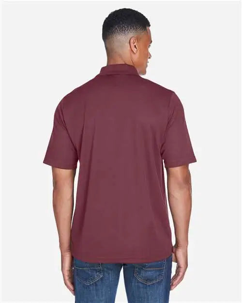 Core365 88181p Men’s Origin Performance Piqué Polo with Pocket - Burgundy