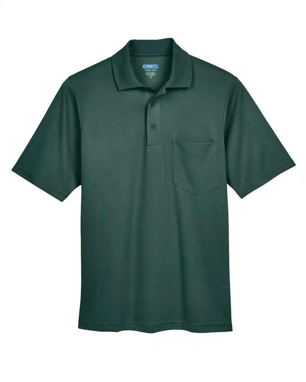 Core365 88181p Men’s Origin Performance Piqué Polo with Pocket - Forest - s