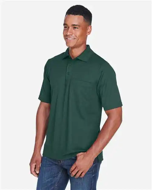 Core365 88181p Men’s Origin Performance Piqué Polo with Pocket - Forest