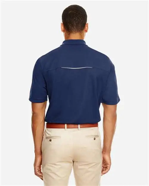 Core365 88181r Men’s Radiant Performance Piquã Polo with Reflective Piping - Classic Navy