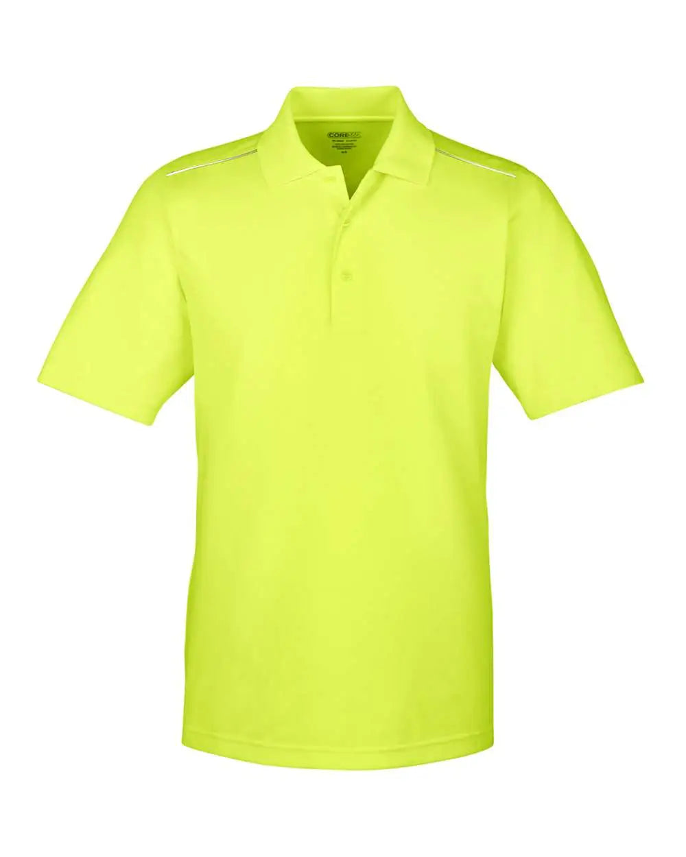 Core365 88181r Men’s Radiant Performance Piqué Polo with Reflective Piping - Safety Yellow - s