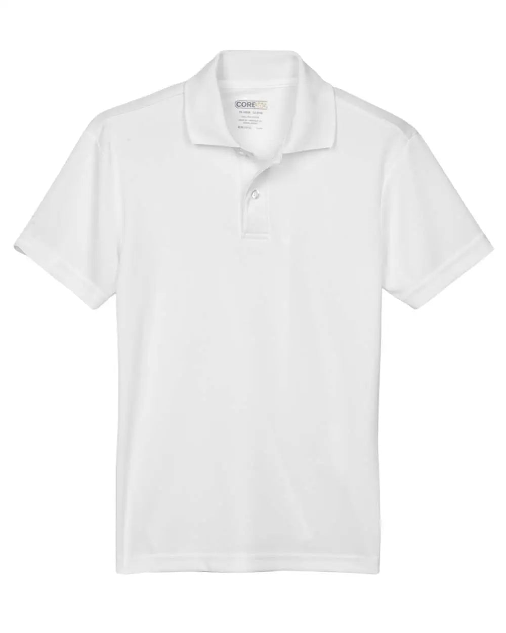 Core365 88181y Youth Origin Performance Piquã Polo - White