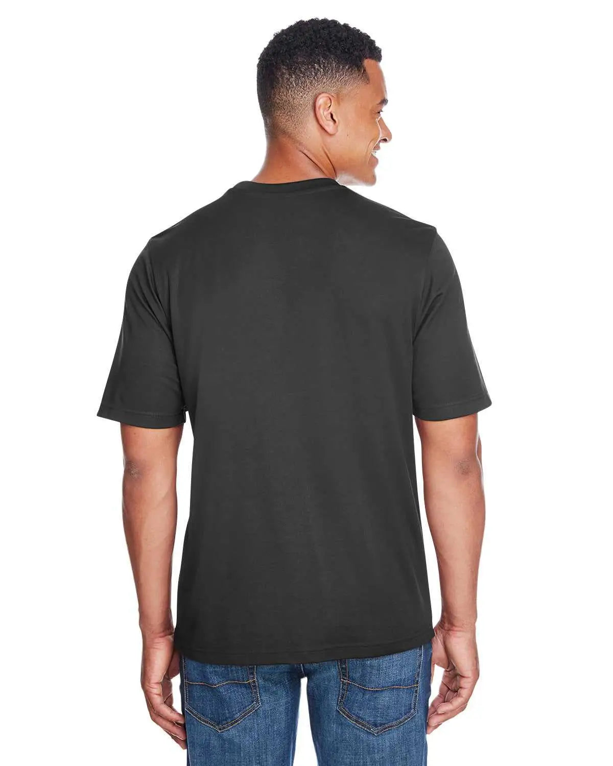 Core365 88182 Men’s Pace Performancepique Crewneck - Carbon - Dark Gray / Adult s