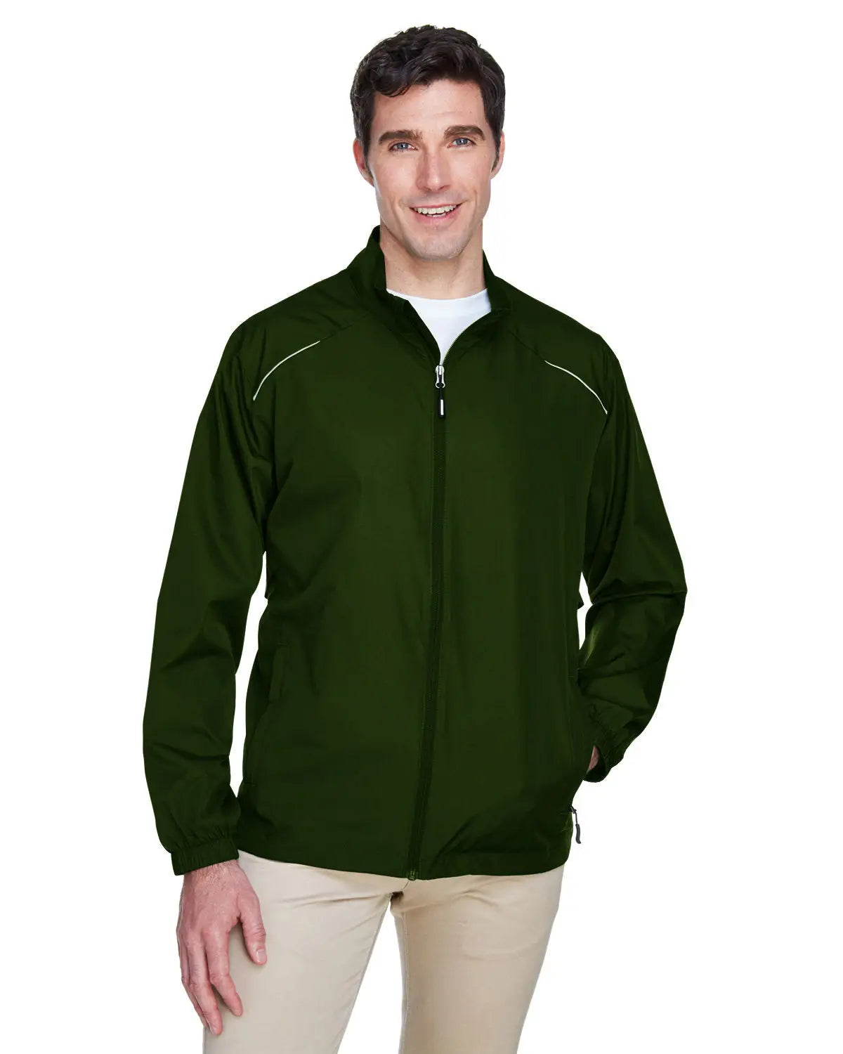 Core365 88183 Men’s Techno Lite Motivate Unlined Lightweight Jacket - Forest