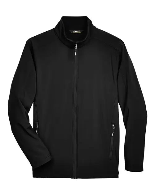 Core365 88184 Men’s Cruise Two-layer Fleece Bonded Soft Shell Jacket - Black