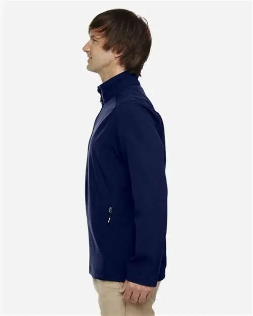 Core365 88184t Men’s Tall Cruise Two-layer Fleece Bonded Soft Shell Jacket - Classic Navy