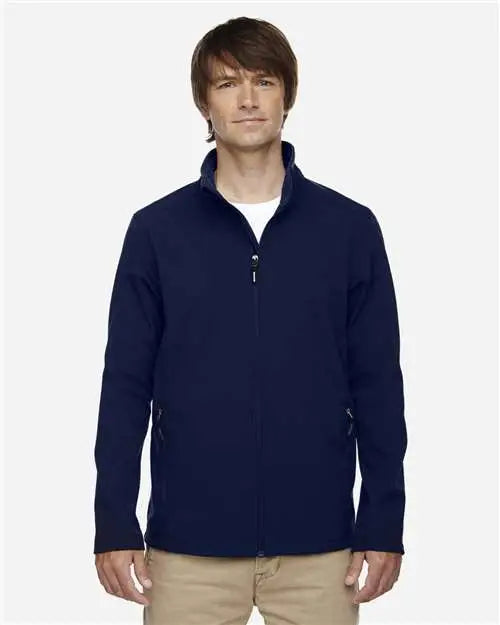 Core365 88184t Men’s Tall Cruise Two-layer Fleece Bonded Soft Shell Jacket - Classic Navy