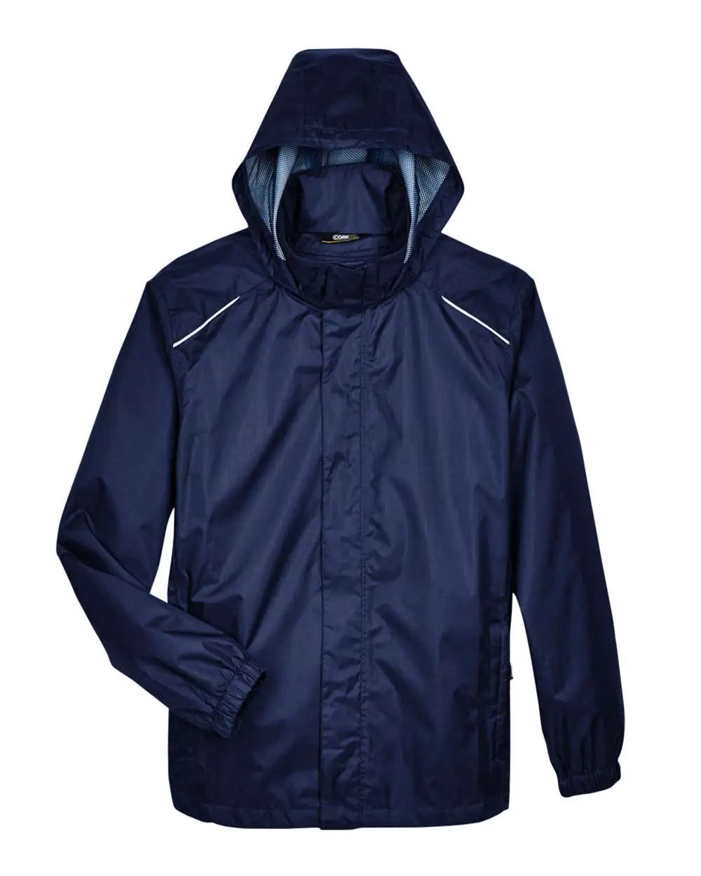 Core365 88185 Men’s Climate Seam Sealed Lightweight Variegated Ripstop Jacket - Classic Navy - Adult s