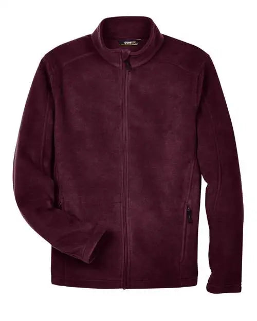 Core365 88190 Men’s Journey Fleece Jacket - Burgundy
