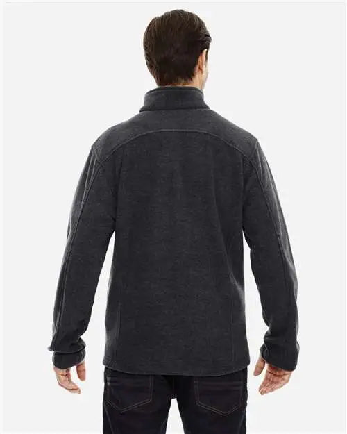 Core365 88190t Men’s Tall Journey Fleece Jacket - Heather Charcoal