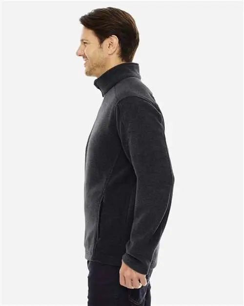 Core365 88190t Men’s Tall Journey Fleece Jacket - Heather Charcoal