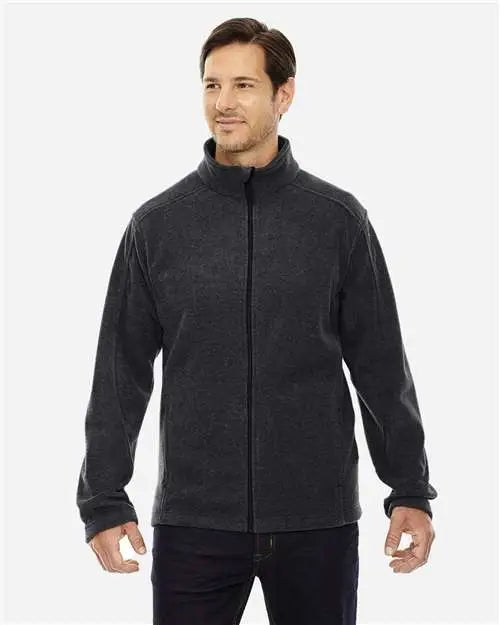 Core365 88190t Men’s Tall Journey Fleece Jacket - Heather Charcoal