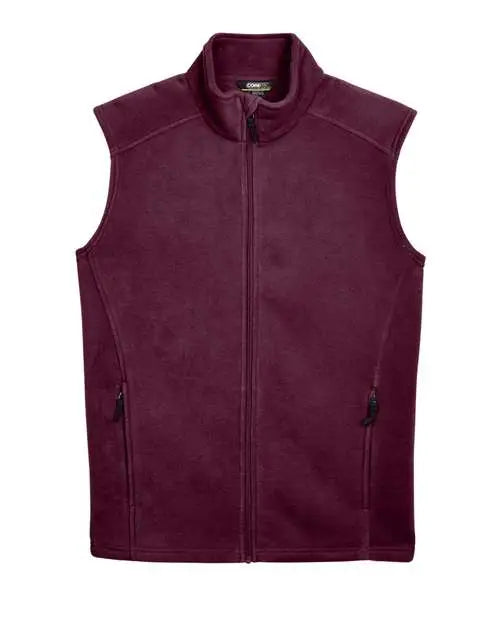 Core365 88191 Men’s Journey Fleece Vest - Burgundy