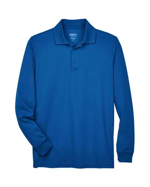 Core365 88192 Men’s Pinnacle Performance Long Sleeve Piquã Polo - True Royal