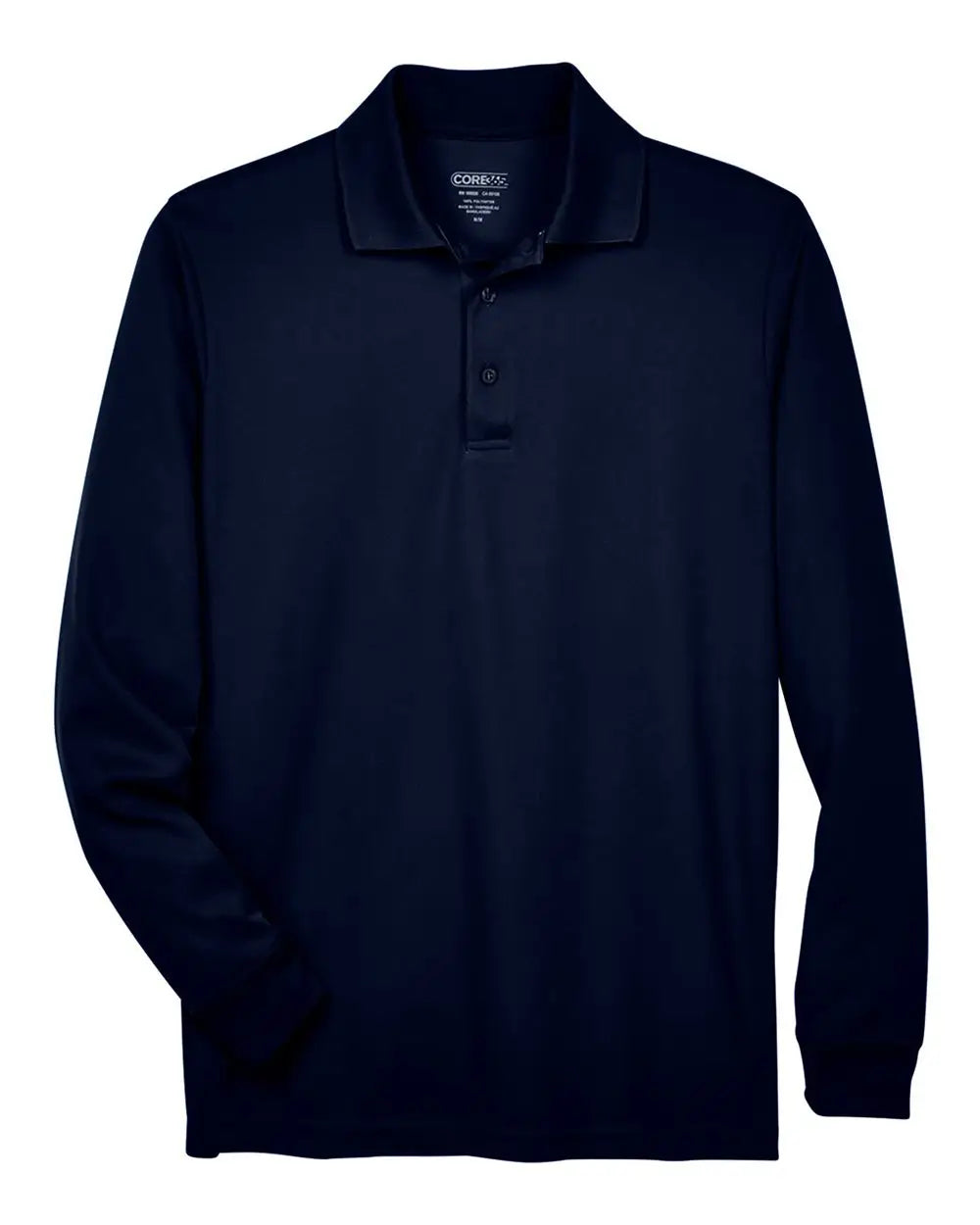Core365 88192t Men’s Tall Pinnacle Performance Long Sleeve Piquã Polo - Classic Navy
