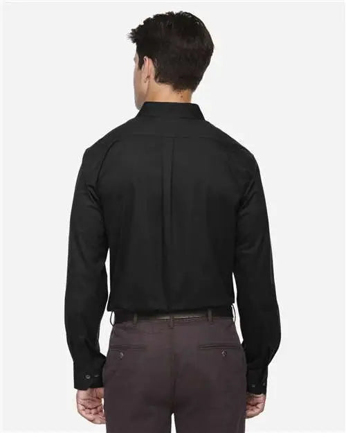 Core365 88193t Men’s Tall Operate Long Sleeve Twill Dress Shirt - Black