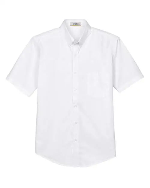 Core365 88194 Men’s Optimum Short Sleeve Twill Dress Shirt - White