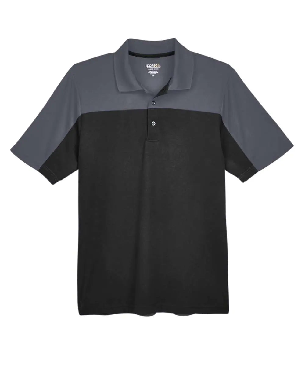 Core365 Ce101 Men’s Balance Colorblock Performance Piquã Polo - Black Carbon