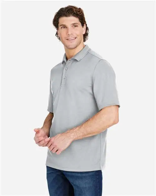 Core365 Ce104 Men’s Market Snag Protect Mesh Polo - Platinum