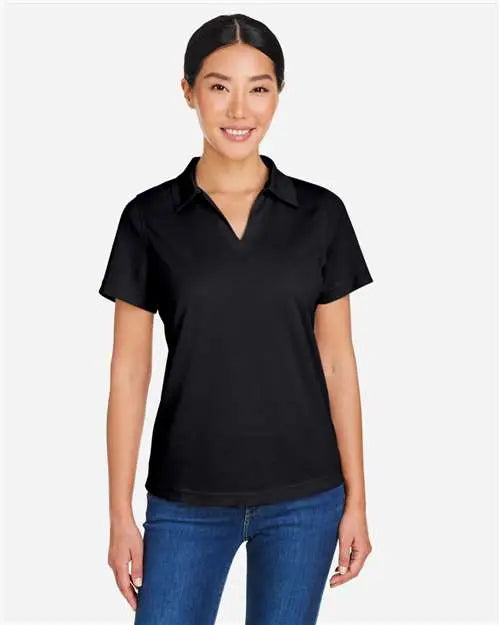 Core365 Ce104w Women’s Market Snag Protect Mesh Polo - Black